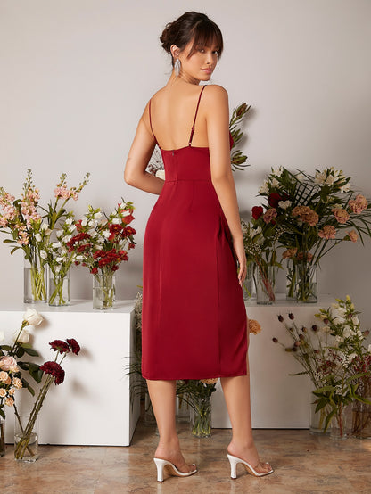 Vestido Burgundy Red